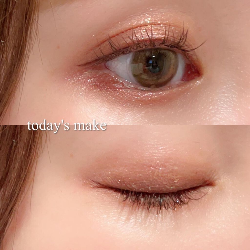 カスタムシャドウ 08 アンバーローズ/ドーリーウインク/単色アイシャドウを使ったクチコミ（1枚目）