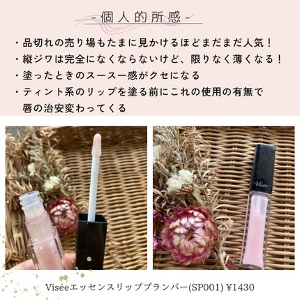エッセンス リッププランパー/Visée/リッププランパーを使ったクチコミ(3枚目)