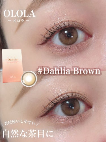 ダリアブラウンマンスリー (DAHLIA BROWN monthly)/OLOLA/１ヶ月（１MONTH）カラコンを使ったクチコミ（1枚目）