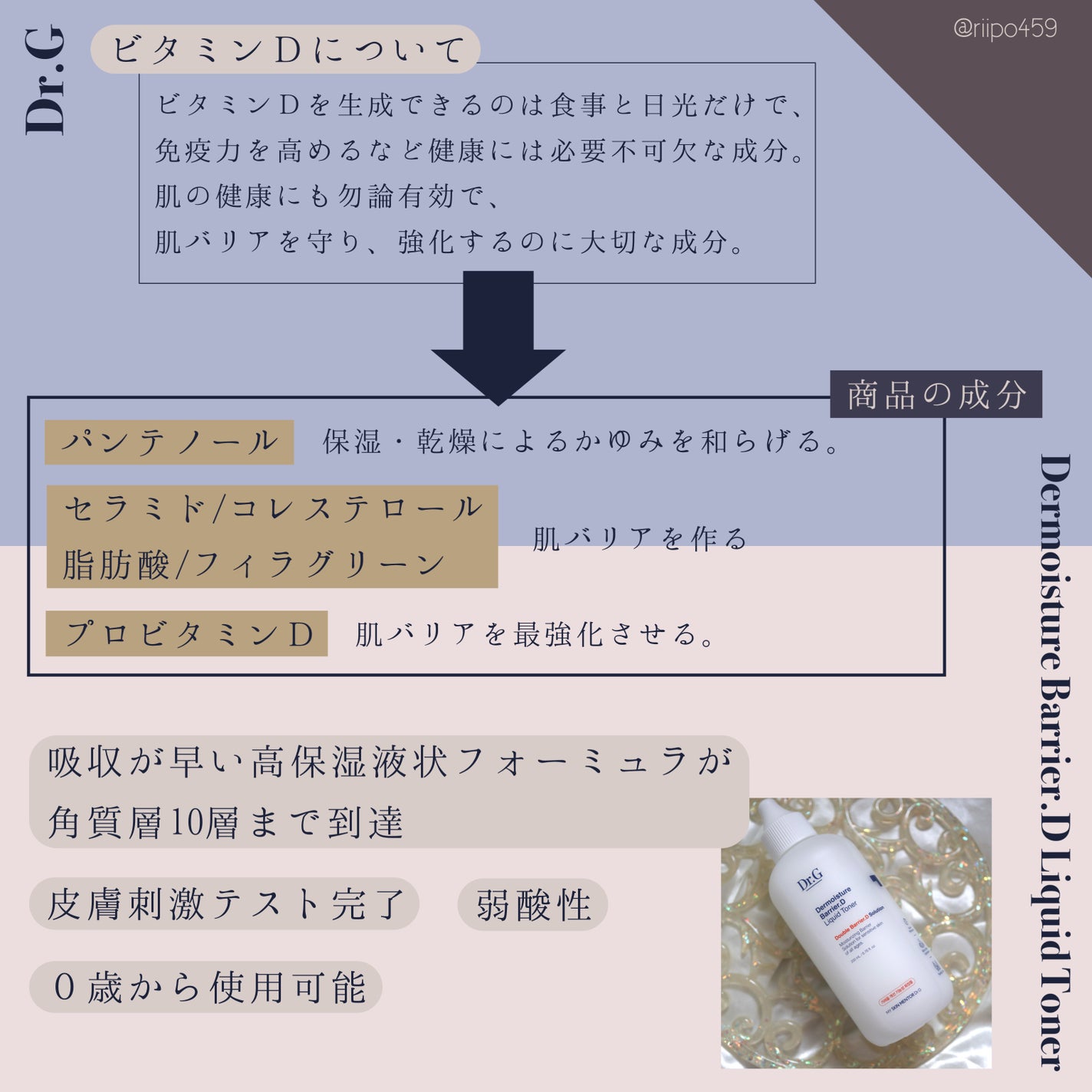 ザモイスチャーバリアDリキッドトナー/Dr.G/化粧水を使ったクチコミ(2枚目)