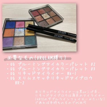 UR GLAM　BLOOMING EYE COLOR PALETTE/U R GLAM/パウダーアイシャドウを使ったクチコミ（2枚目）