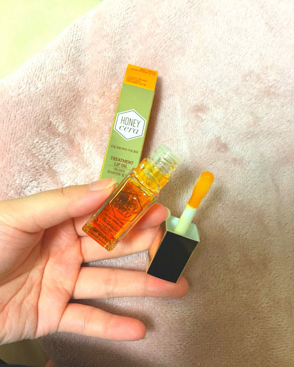 Hセラ トリートメント リップオイル/ETUDE/リップグロスを使ったクチコミ（3枚目）