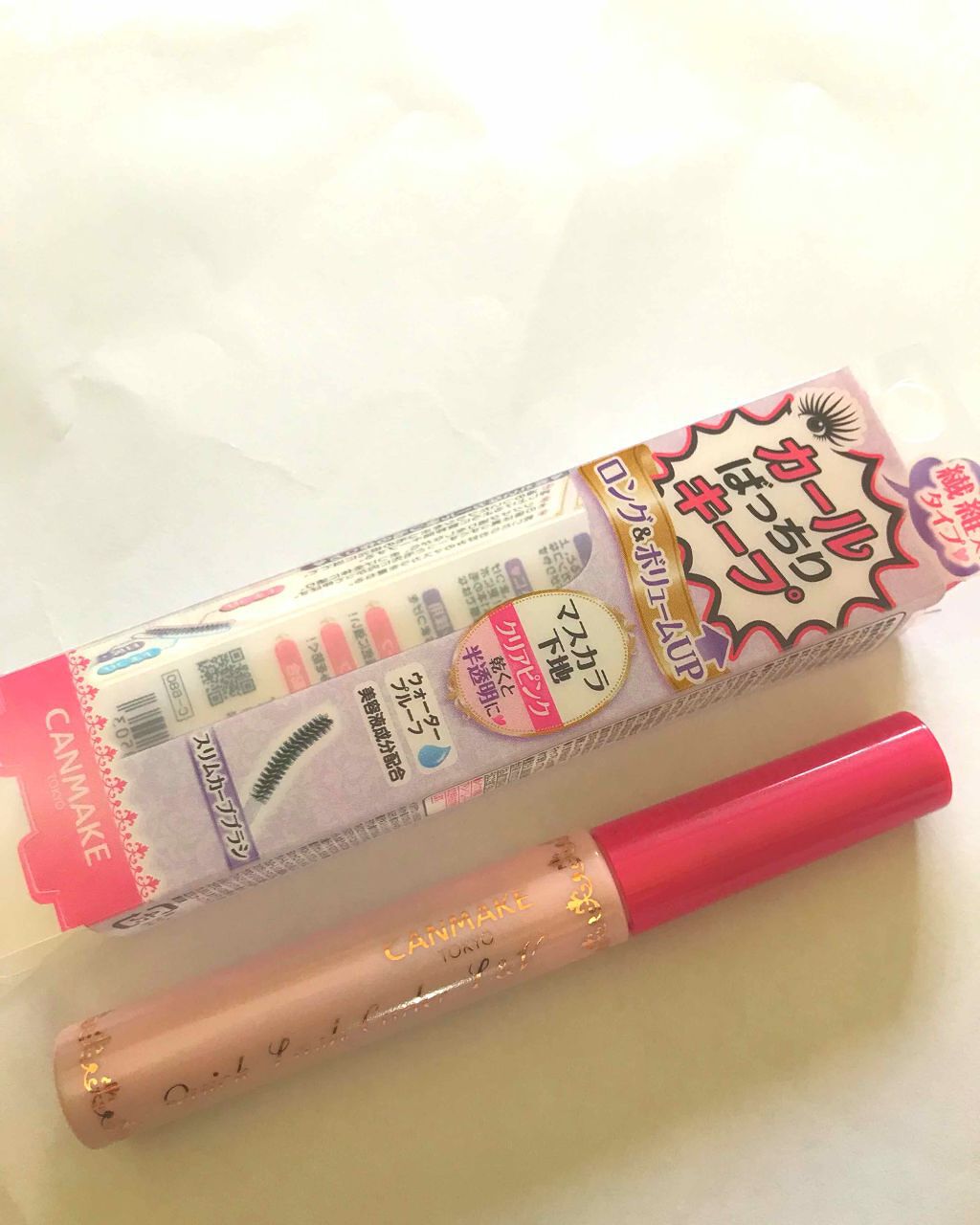 クイックラッシュカーラーL&V 01 クリアストロベリーミルク/キャンメイク/マスカラ下地を使ったクチコミ（2枚目）