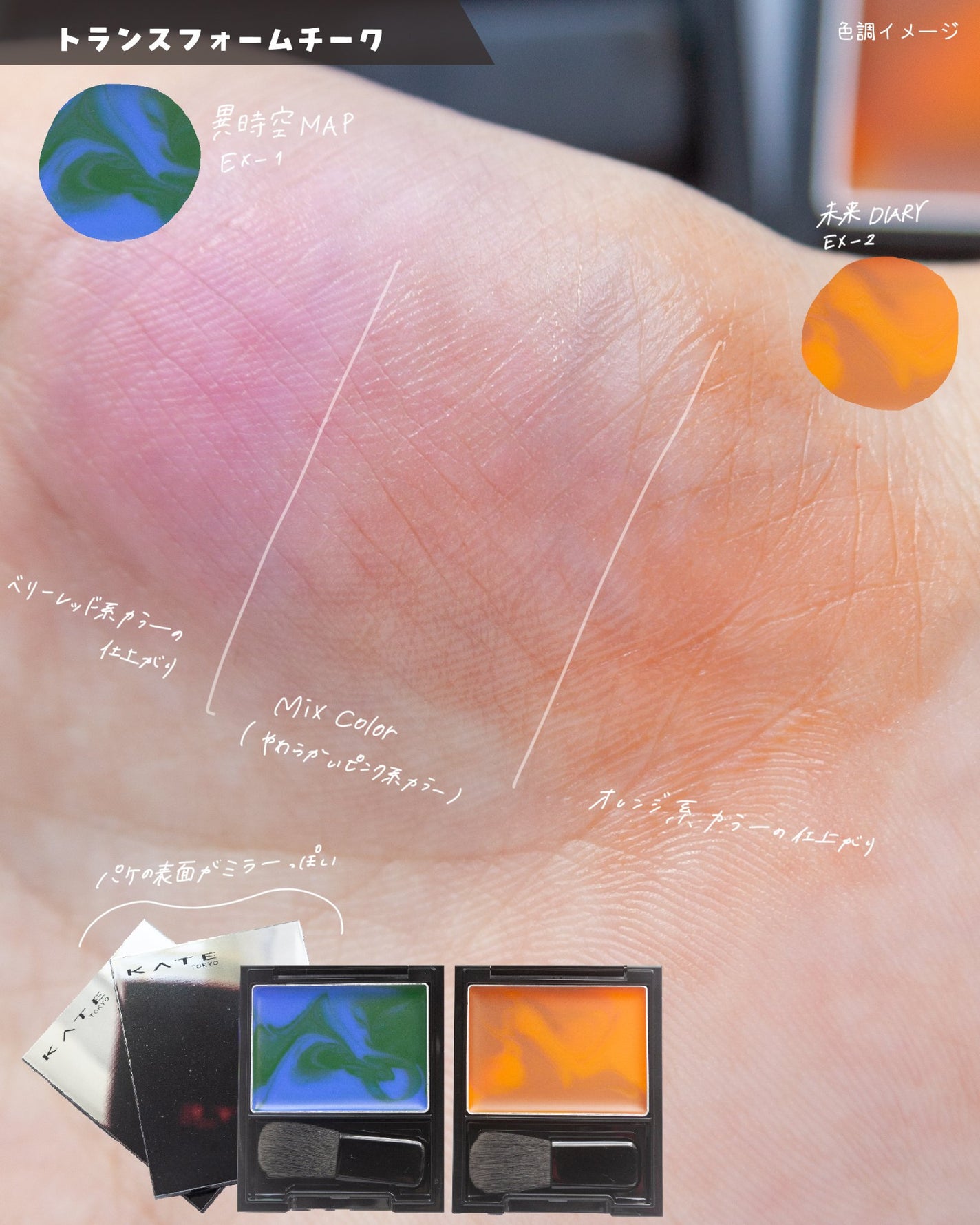 ケイト トランスフォームチーク/KATE/ジェル・クリームチークを使ったクチコミ(3枚目)