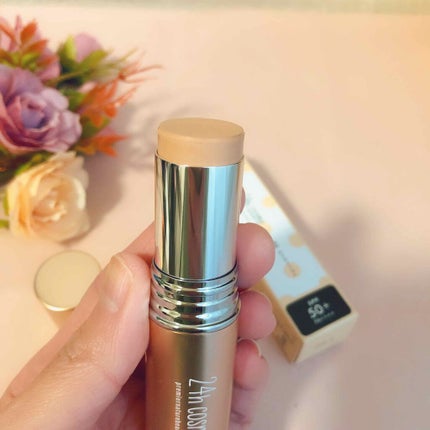 24 ミネラルモイストスティックファンデ/24h cosme/その他ファンデーションを使ったクチコミ(8枚目)