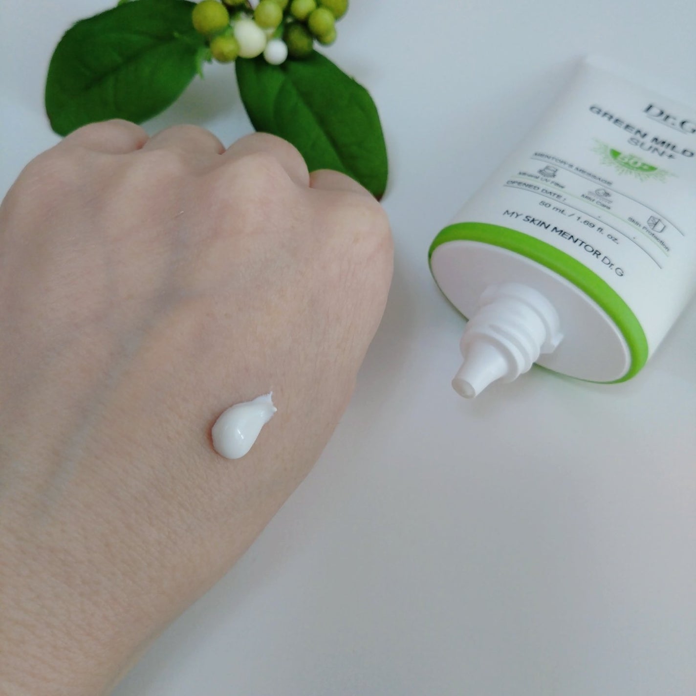 グリーンマイルドアップサンプラス/Dr.G/日焼け止めクリームを使ったクチコミ(4枚目)