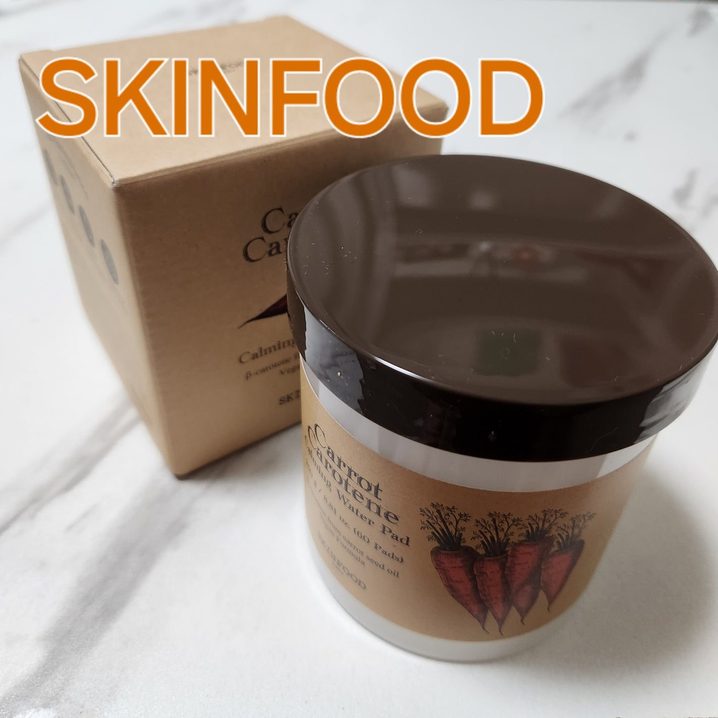 キャロットカロテン カーミングウォーターパッド/SKINFOOD/トナーパッドを使ったクチコミ(1枚目)