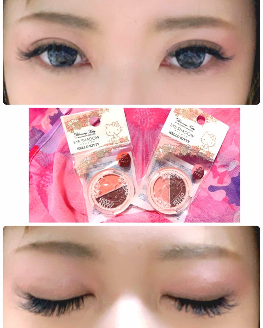 ゆうなん on LIPS 「❤️DAISOハローキティアイシャドウ❤️見た目に惚れて購入左..」(2枚目)