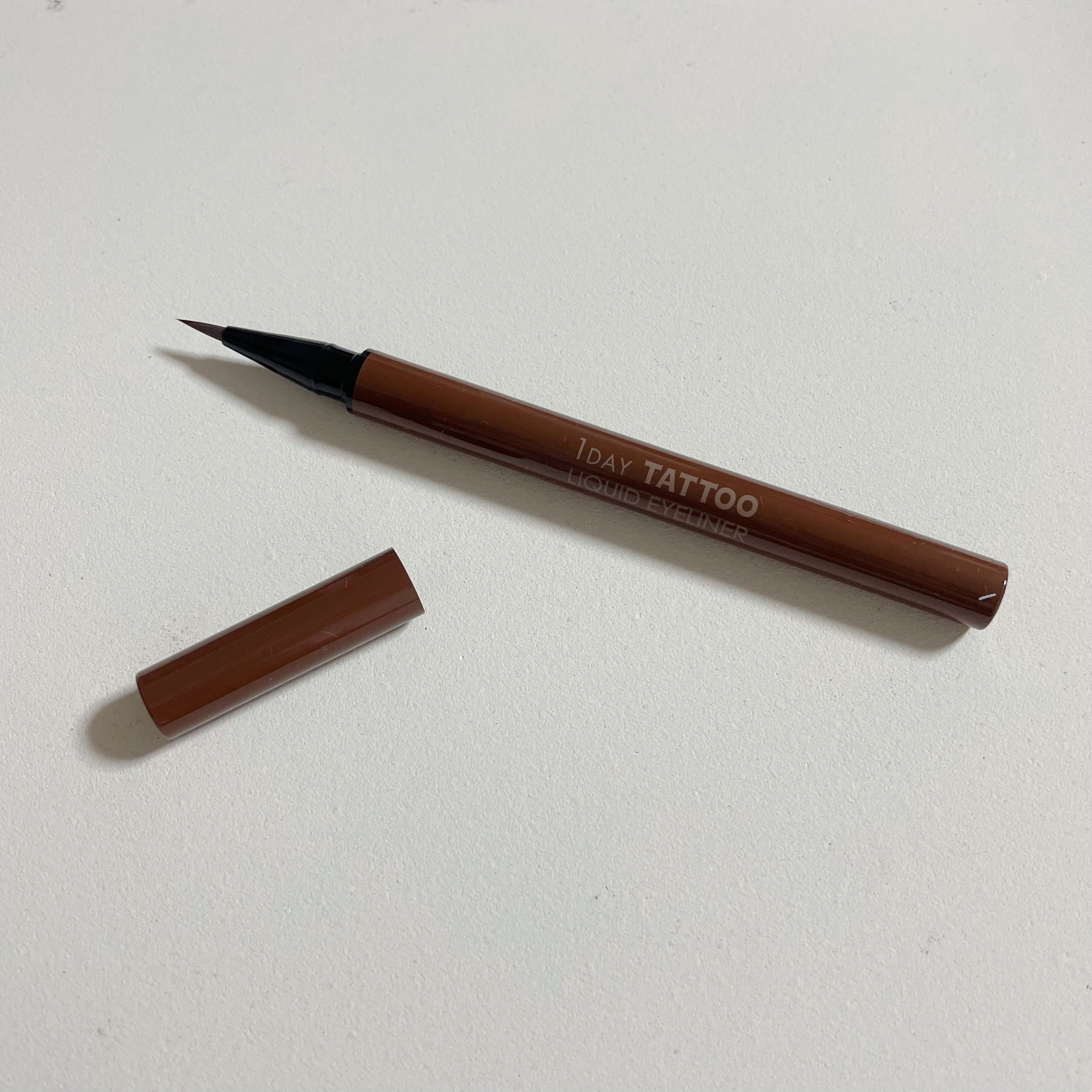 1DAY TATTOO リキッドアイライナー 03 マロンブラウン/K-パレット/リキッドアイライナーを使ったクチコミ（1枚目）