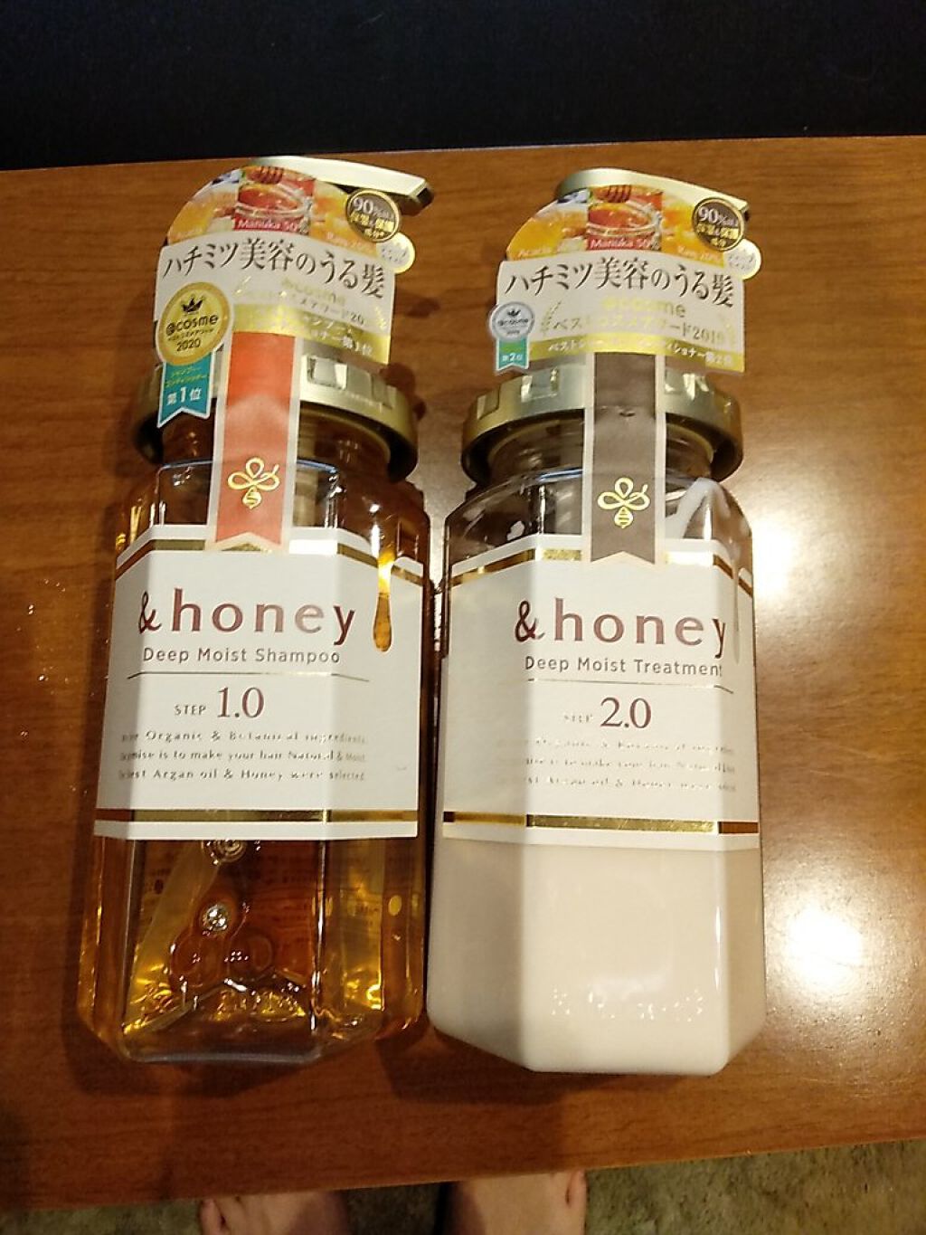 ディープモイスト シャンプー1.0／ヘアトリートメント2.0/&honey/市販シャンプーを使ったクチコミ（1枚目）