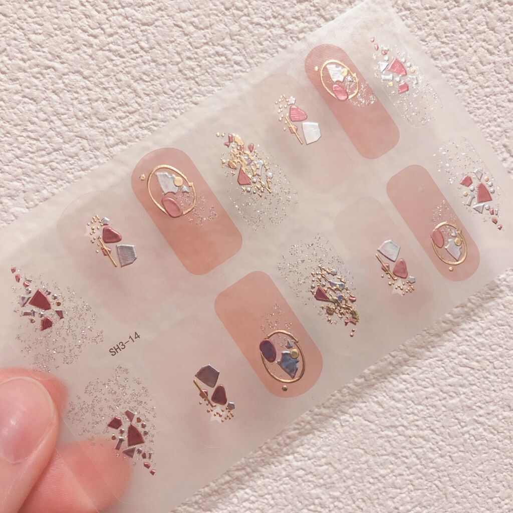 ネイルシール/Qoo10/ネイルシールを使ったクチコミ(2枚目)