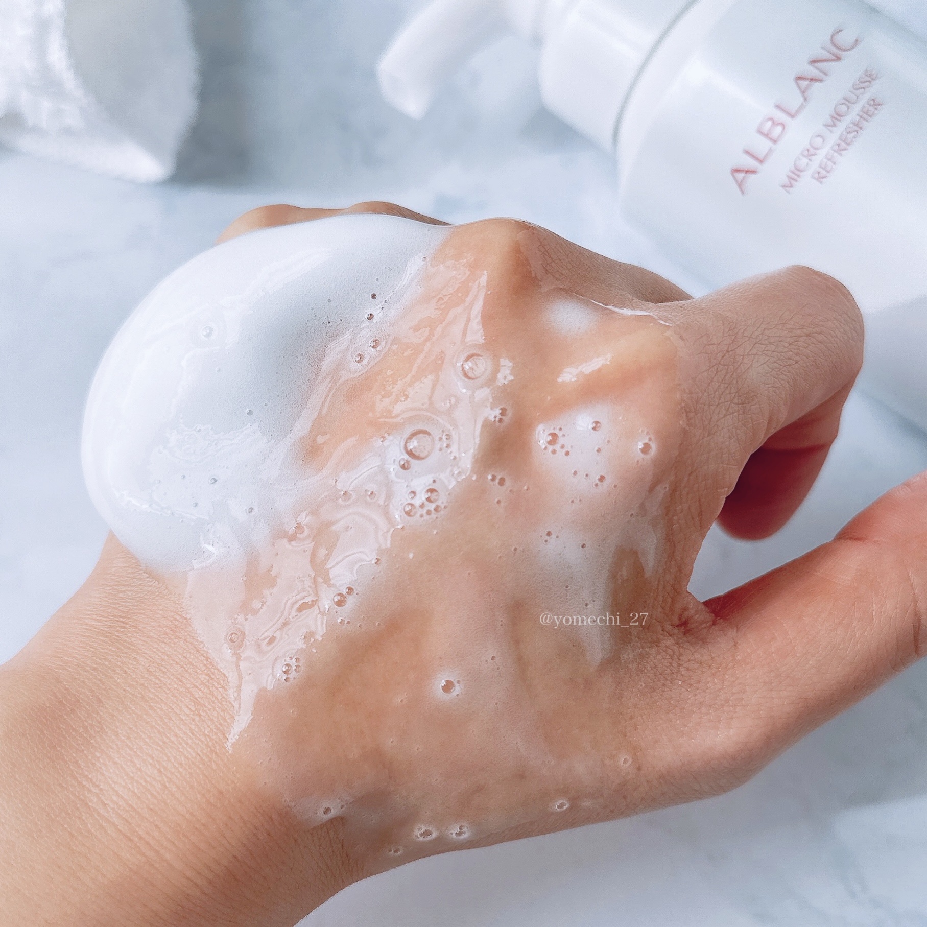 マイクロムース リフレッシャー/ALBLANC/泡洗顔を使ったクチコミ（3枚目）