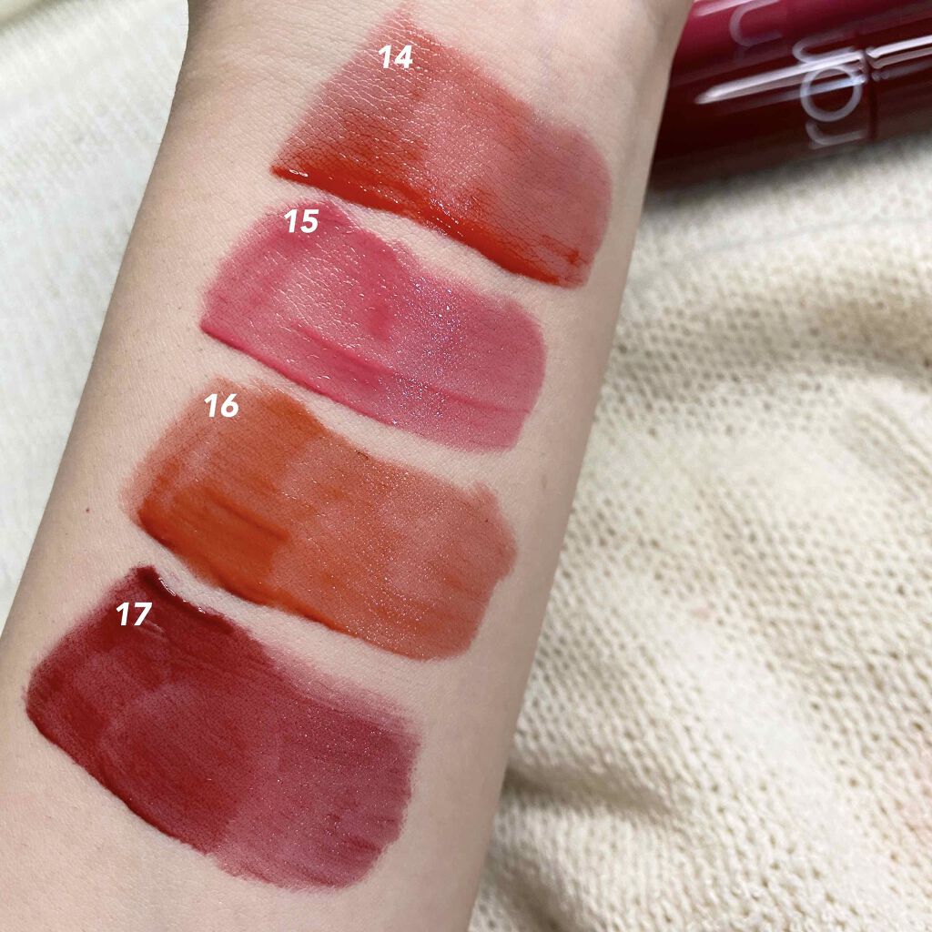 ジューシーラスティングティント/rom&nd/リップティントを使ったクチコミ(3枚目)