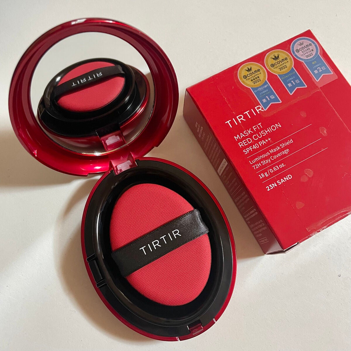 マスク フィット レッド クッション/TIRTIR(ティルティル)/クッションファンデーションを使ったクチコミ(2枚目)