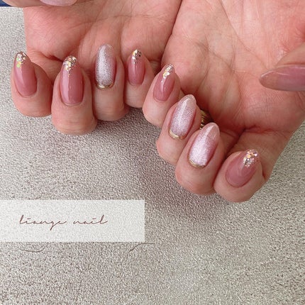 #リアンジェネイル,#柏ネイル,#ネイル,#マグネットネイル,#春ネイル,#オフィスネイルのネイルデザイン