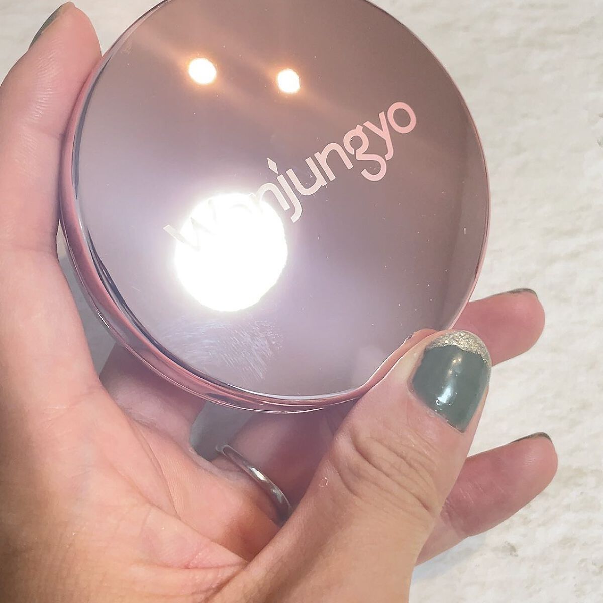 ウォンジョンヨ フィッティングクッション グロウ 01 ペールピンク/Wonjungyo/クッションファンデーションを使ったクチコミ（2枚目）