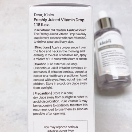 ãã¬ãã·ã¥ãªãŒãžã¥ãŒã¹ããã¿ãã³ãããã(35ml)/Klairs/çŸå®¹æ¶²ã䜿ã£ãã¯ãã³ãïŒ2æç®ïŒ