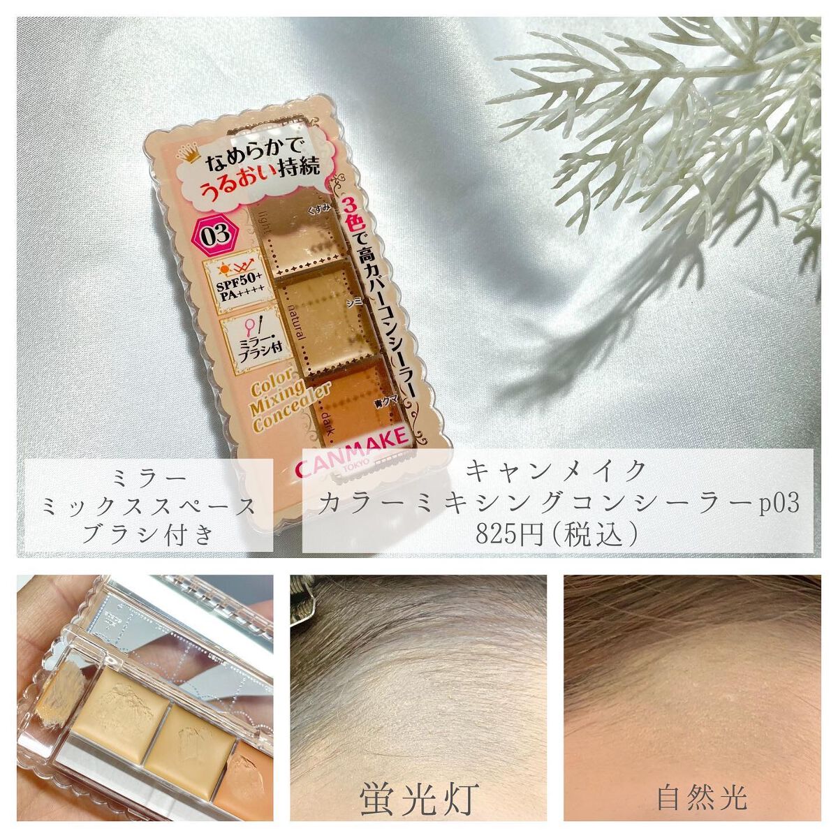 カラーミキシングコンシーラー/キャンメイク/パレットコンシーラーを使ったクチコミ(3枚目)