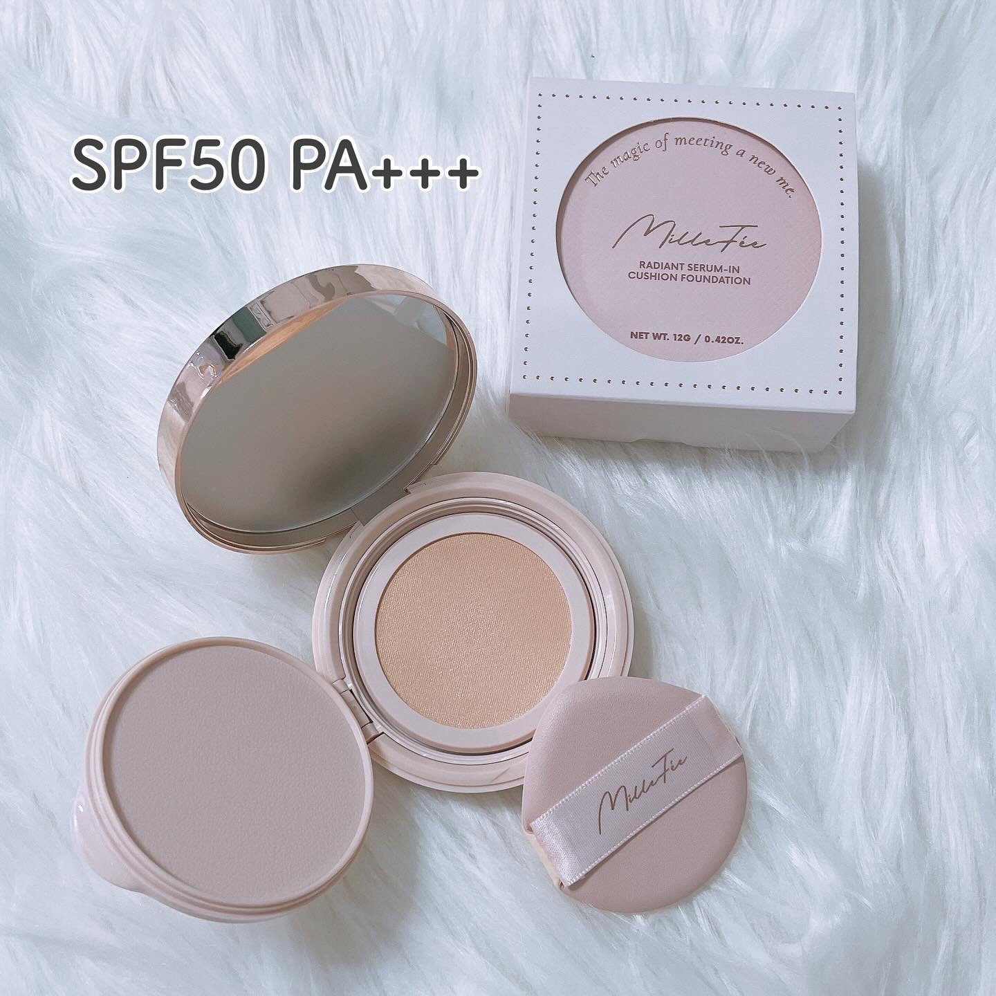 ラディアントセラムクッション/MilleFée/クッションファンデーションを使ったクチコミ（3枚目）