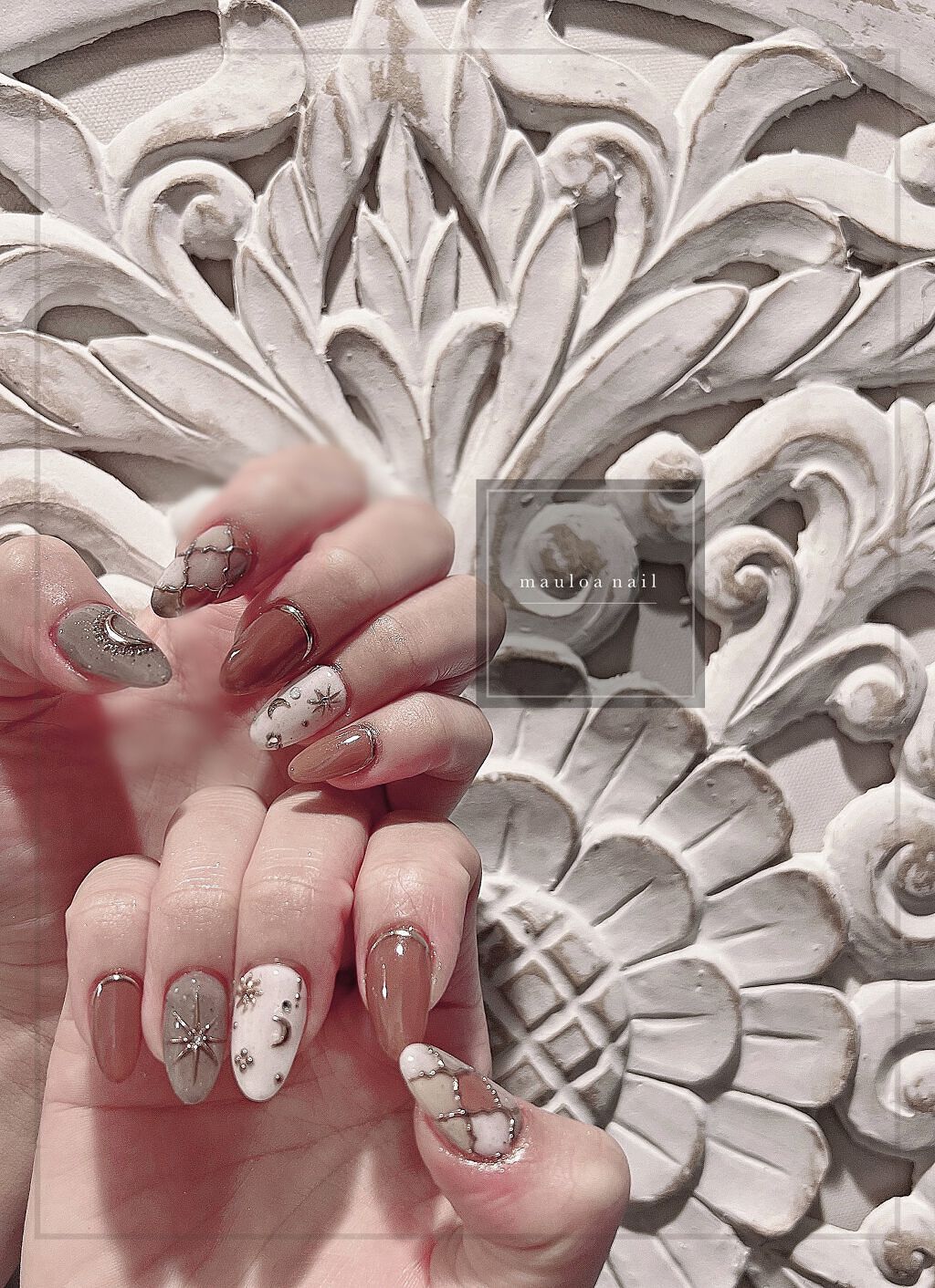 mauloa_nail on LIPS 「・ タイル柄🤍・ネイルやり方動画fantistにて多数更新して..」(1枚目)