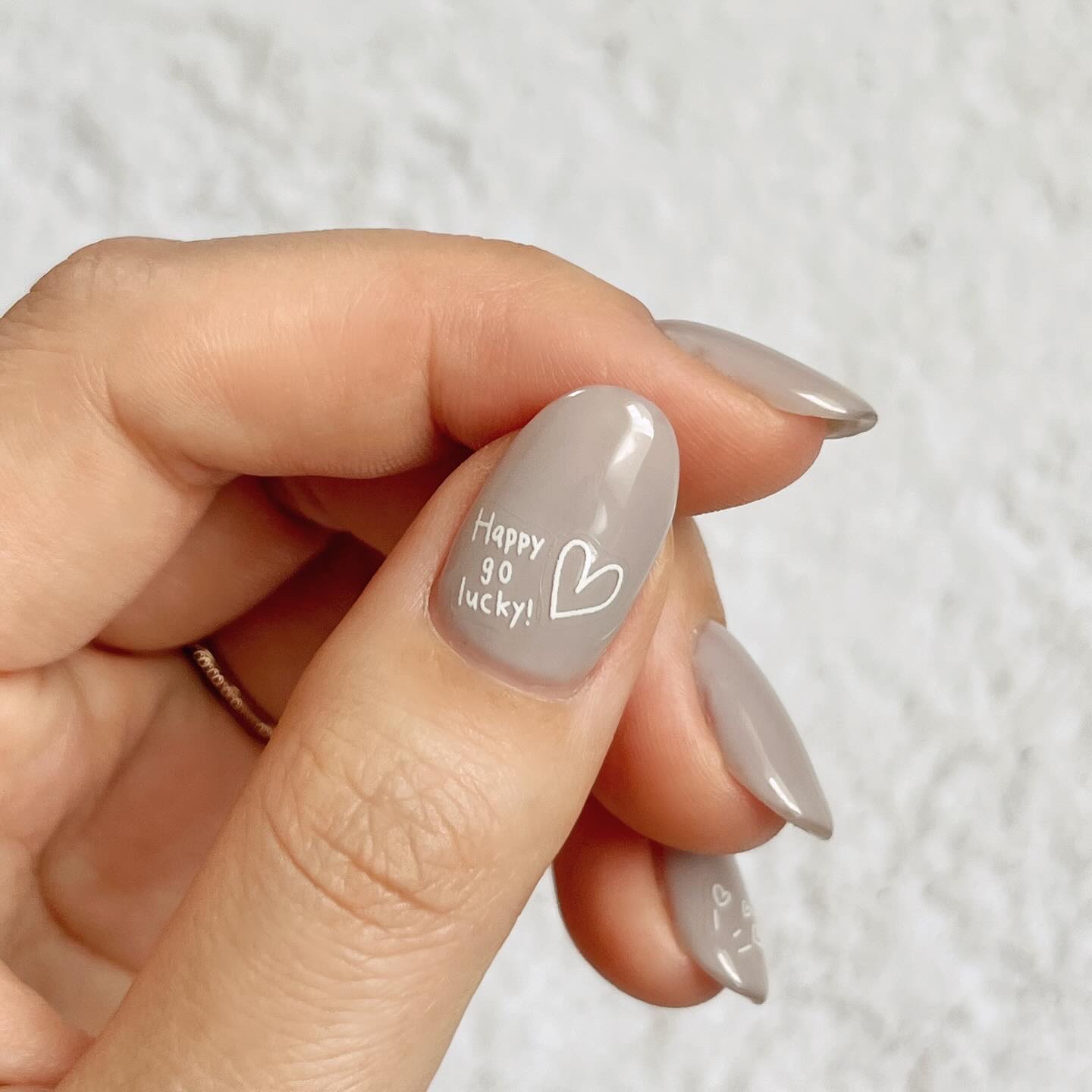 手書きハート 白/tsumekira/ネイルシールを使ったクチコミ（1枚目）