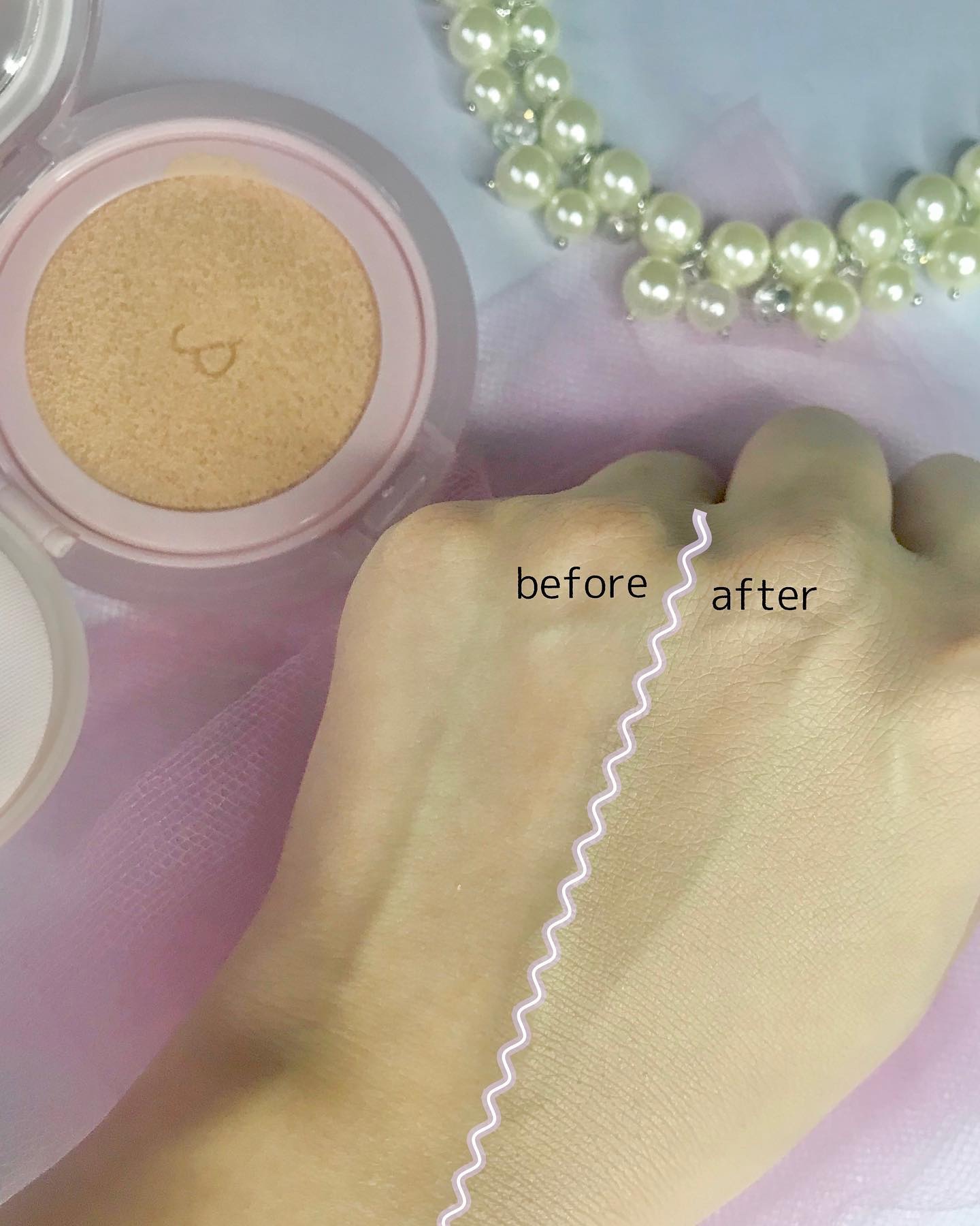 ブルームインカバーフィットクッション/rom&nd/クッションファンデーションを使ったクチコミ（3枚目）