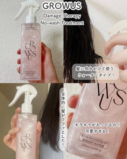洗い流さないトリートメント/GROWUS/アウトバストリートメントを使ったクチコミ(3枚目)