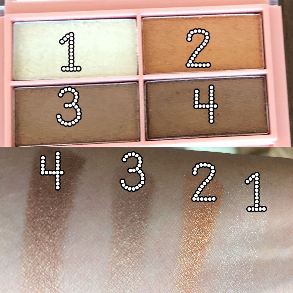 CHEER me COLOR アイシャドウ/セリア/アイシャドウパレットを使ったクチコミ(3枚目)