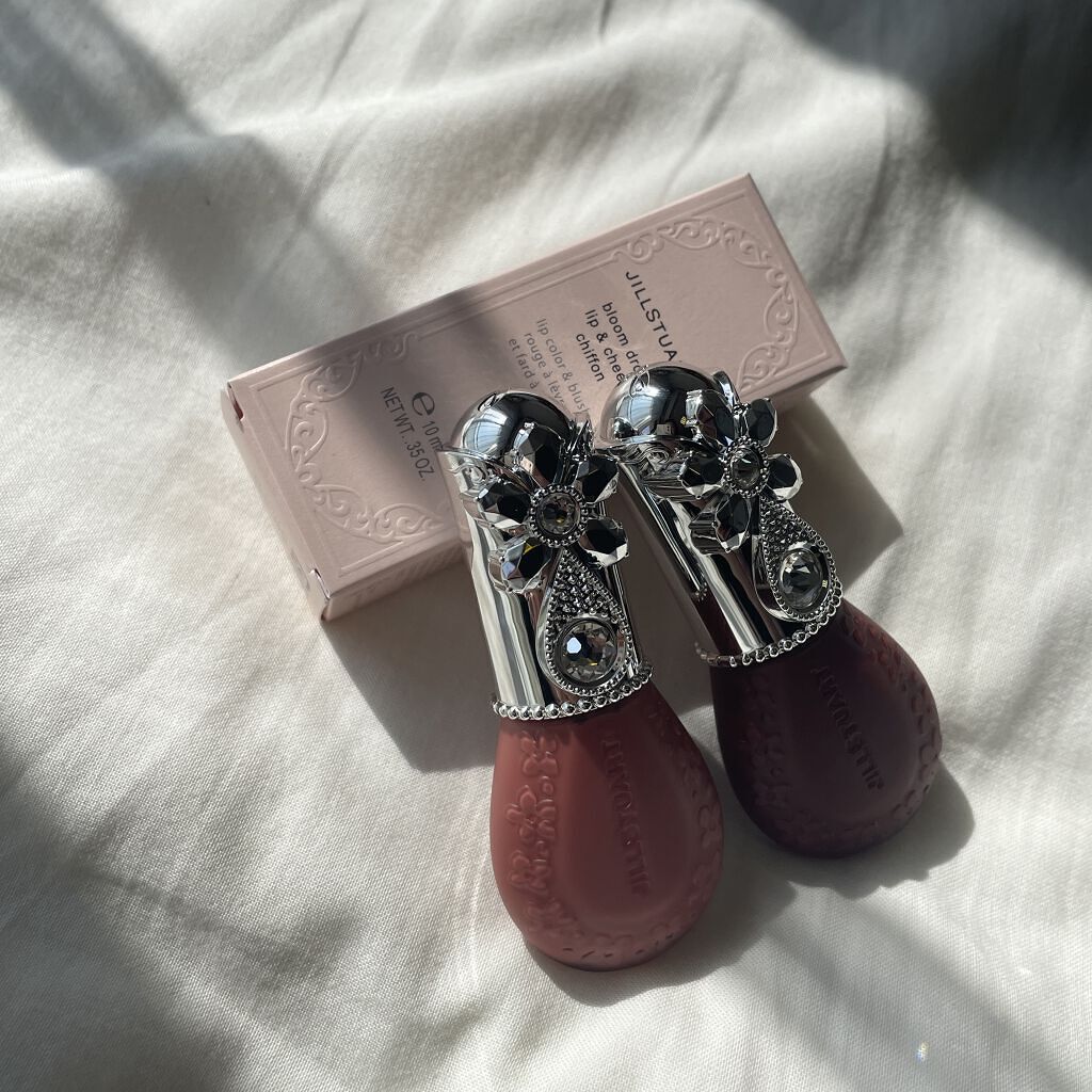 ジルスチュアート ブルームドロップ リップ＆チーク シフォン 08 cassis bubbles/JILL STUART/リキッドチークを使ったクチコミ（2枚目）