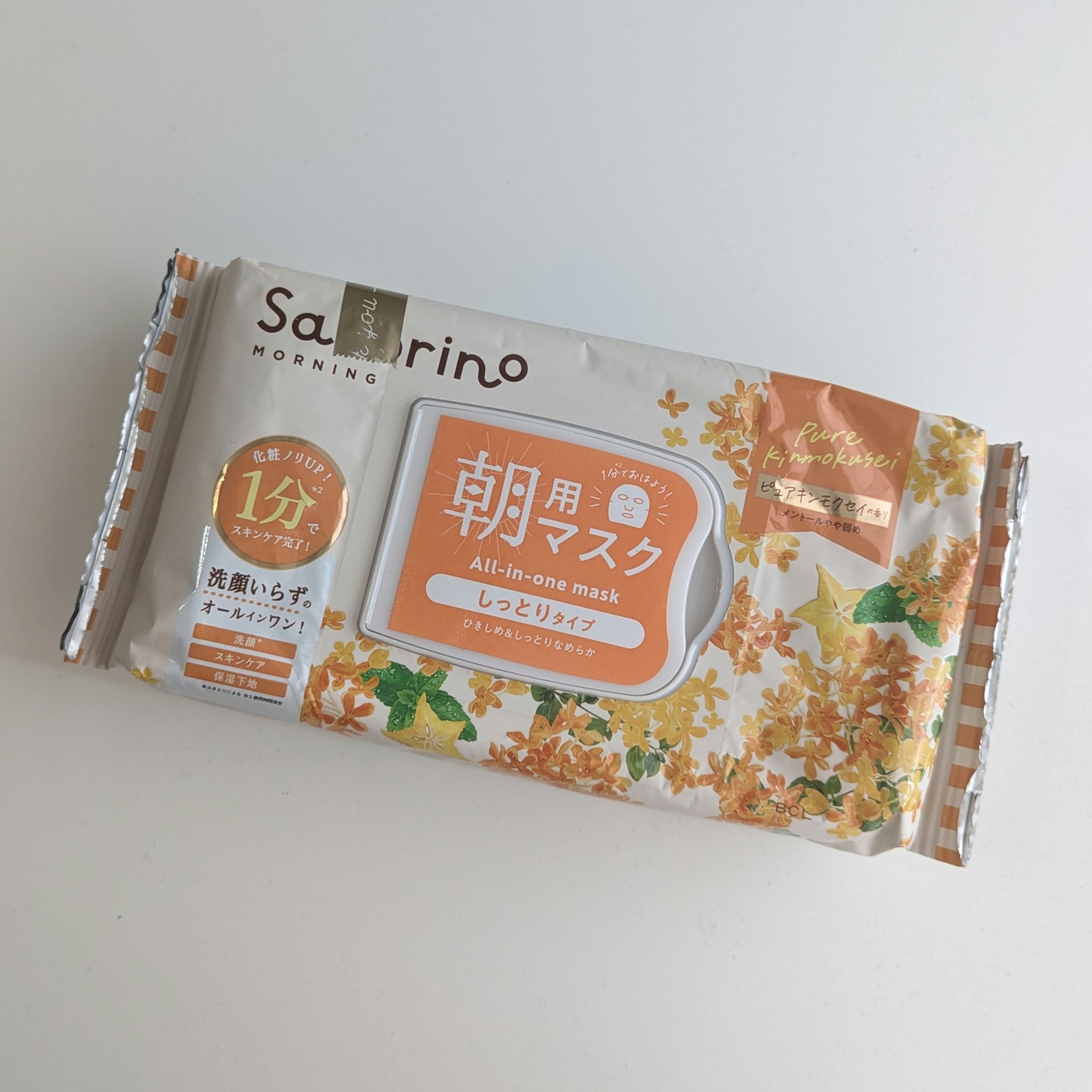 目ざまシートから金木犀の香りが発売◎

--------------------
サボリーノ
目ざまシート OS 23
--------------------

通勤途中にバラエティショップで見かけたので購入しました♡

厚めのシートに、