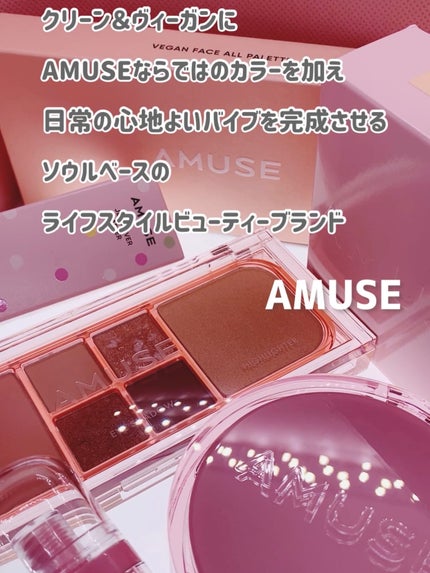 ヴィーガンフェイスオールパレット 01ムーングロウ/AMUSE/アイシャドウパレットの画像