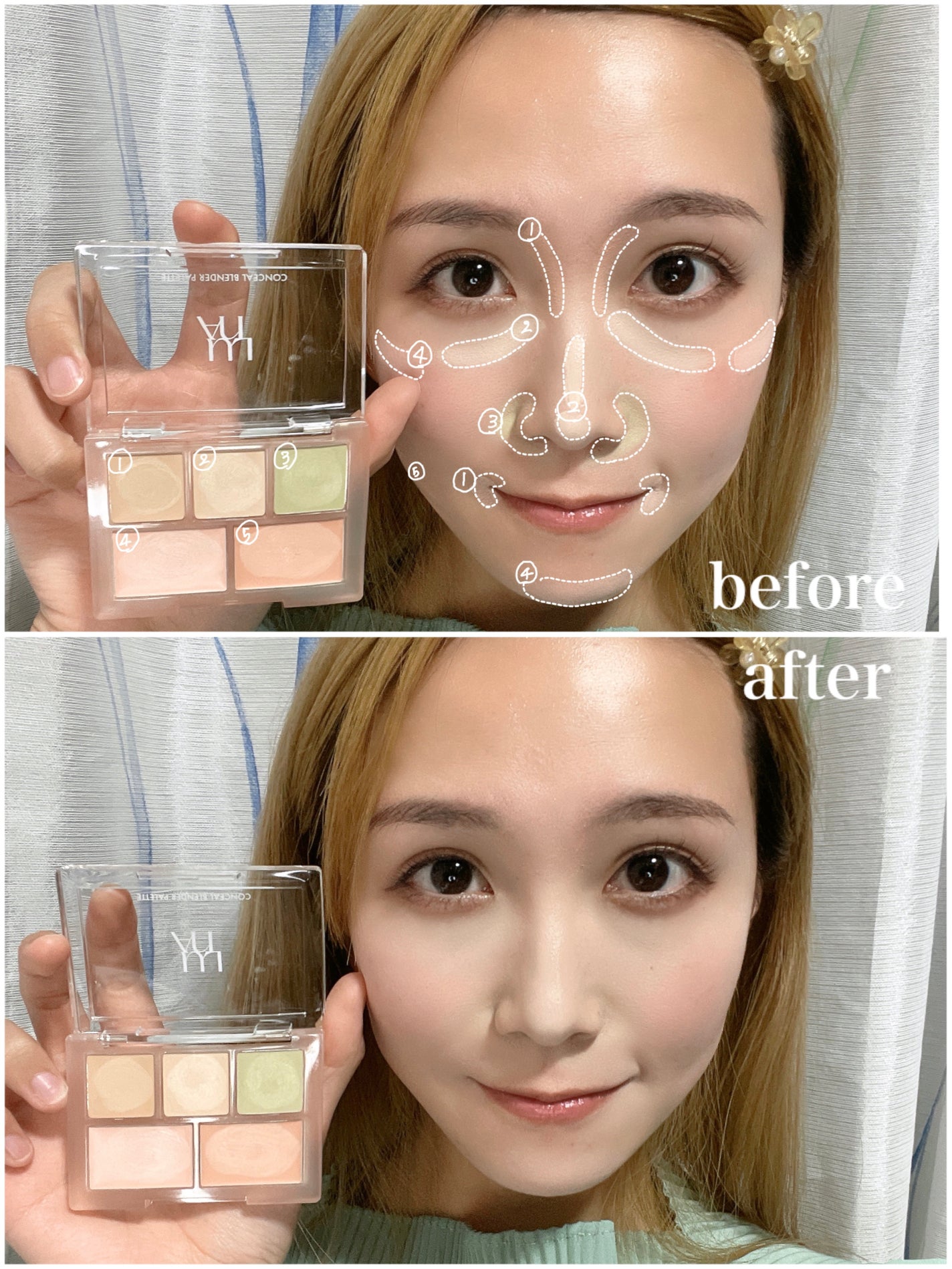 コンシールブレンダーパレット/LUNA/パレットコンシーラーを使ったクチコミ(4枚目)