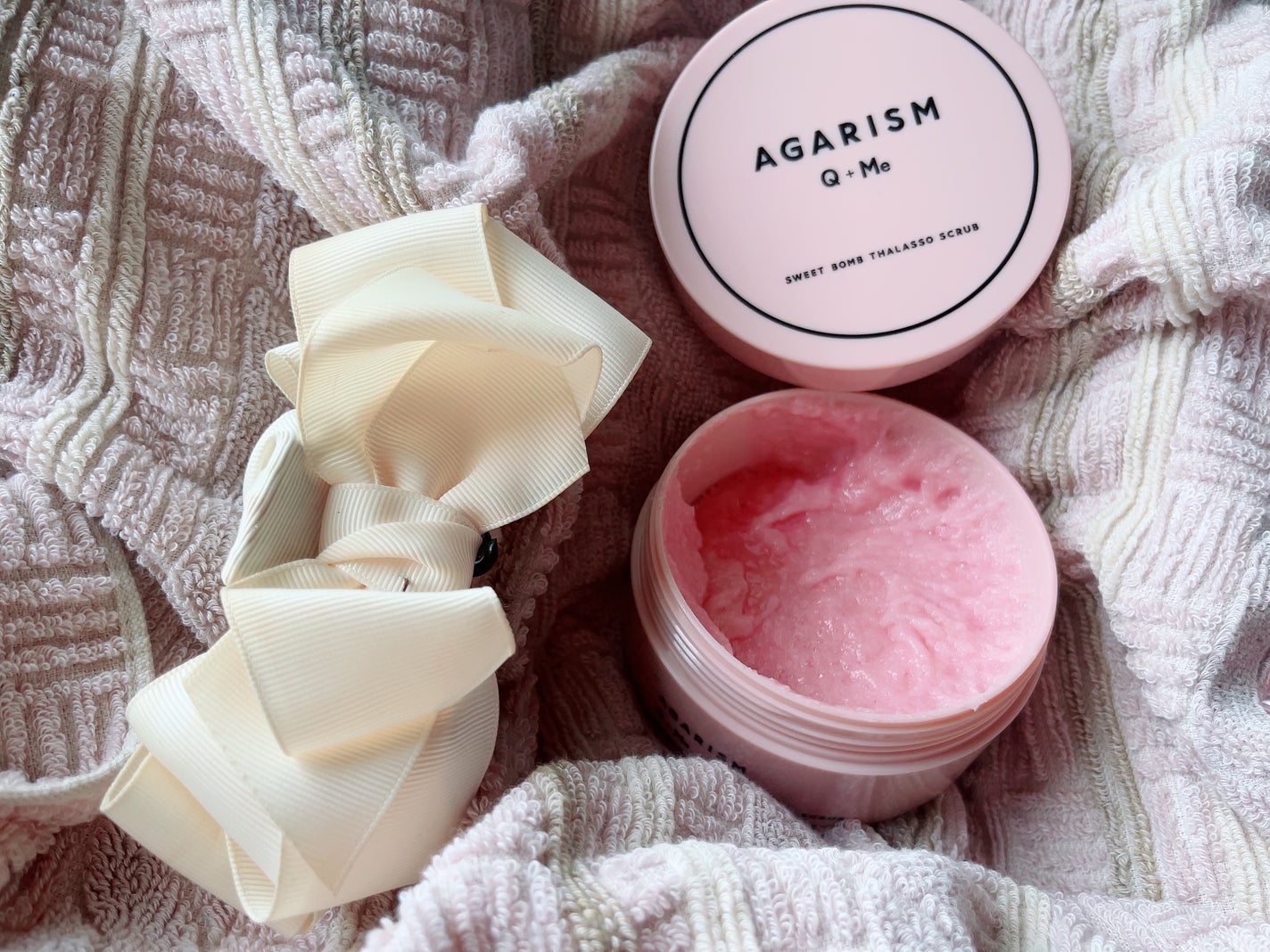 Q+Me スウィート ボム タラソ スクラブ/AGARISM/バスト・ヒップケアを使ったクチコミ(2枚目)