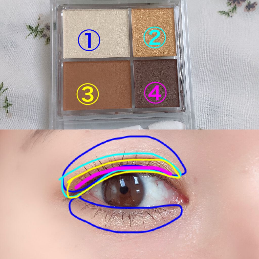 グラデーション アイシャドウ/ちふれ/アイシャドウパレットを使ったクチコミ(3枚目)