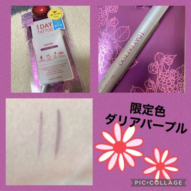 1DAY TATTOO プロキャスト ザ・アイライナー DP ダリアパープル/K-パレット/リキッドアイライナーを使ったクチコミ（1枚目）