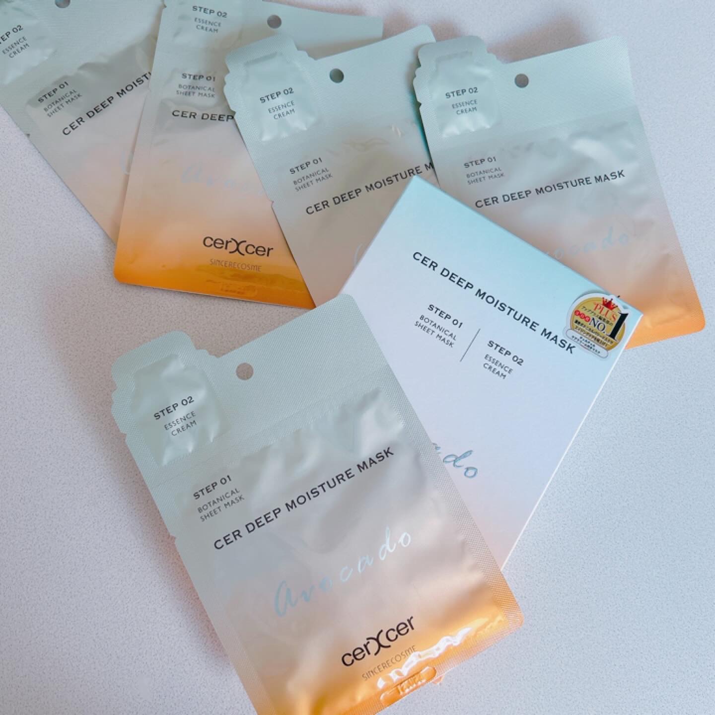 ディープモイスチャー マスク　(ケアクリーム付き)/cerXcer/シートマスク・パックを使ったクチコミ（2枚目）