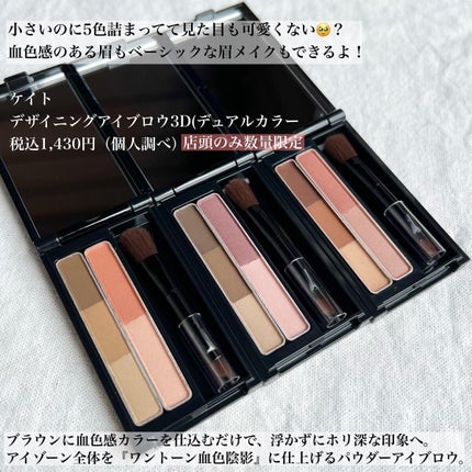 デザイニングアイブロウ3D(デュアルカラー)/KATE/パウダーアイブロウを使ったクチコミ(2枚目)