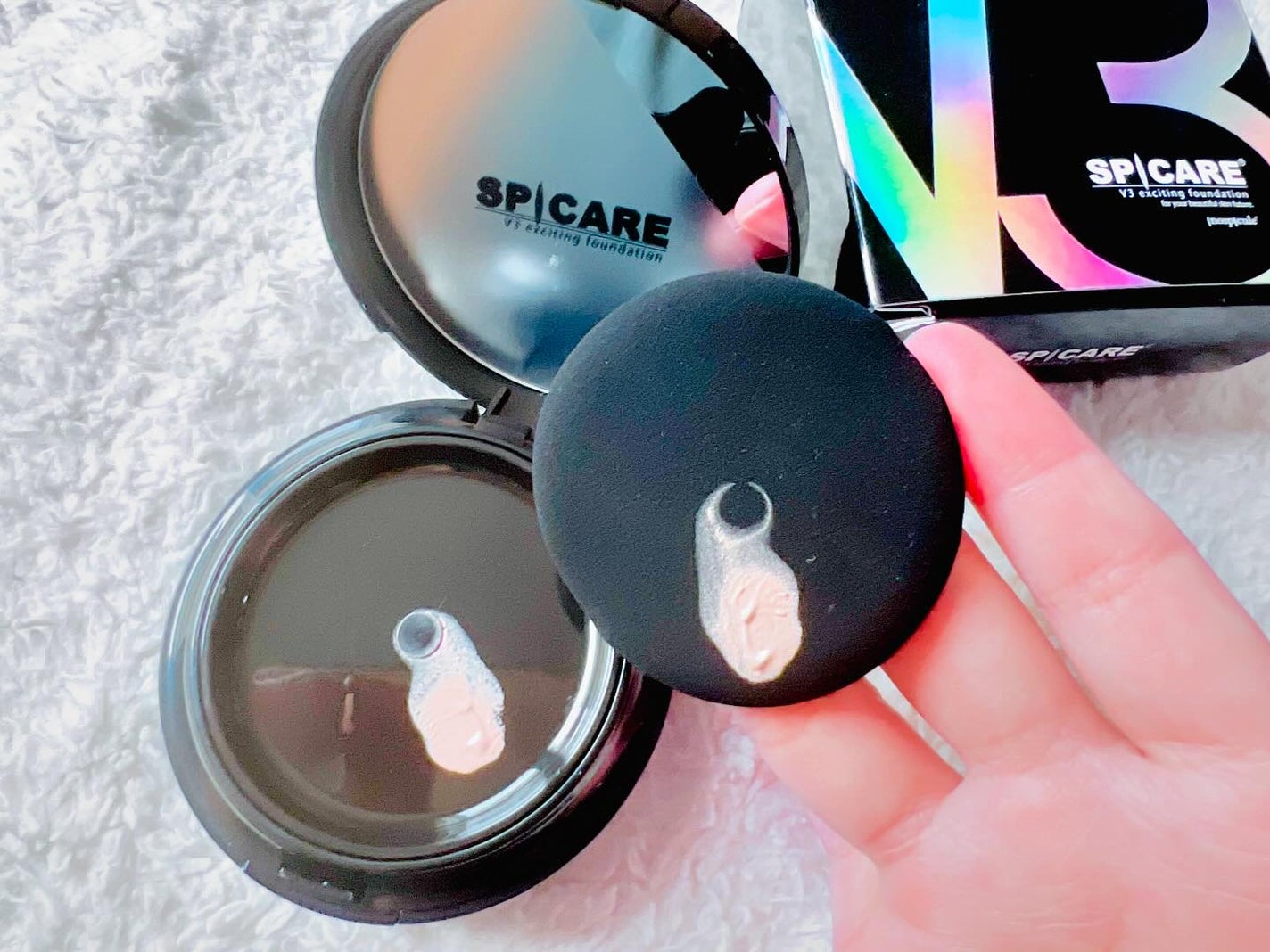 V3 エキサイティングファンデーション/SPICARE/クッションファンデーションを使ったクチコミ(5枚目)