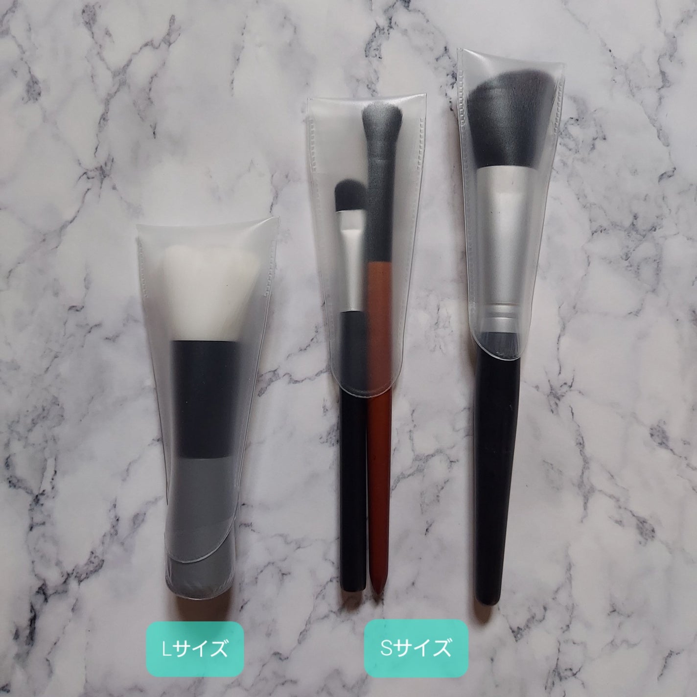 メイクブラシカバー フタ付き 6P/キャンドゥ/メイクアップキットを使ったクチコミ(4枚目)