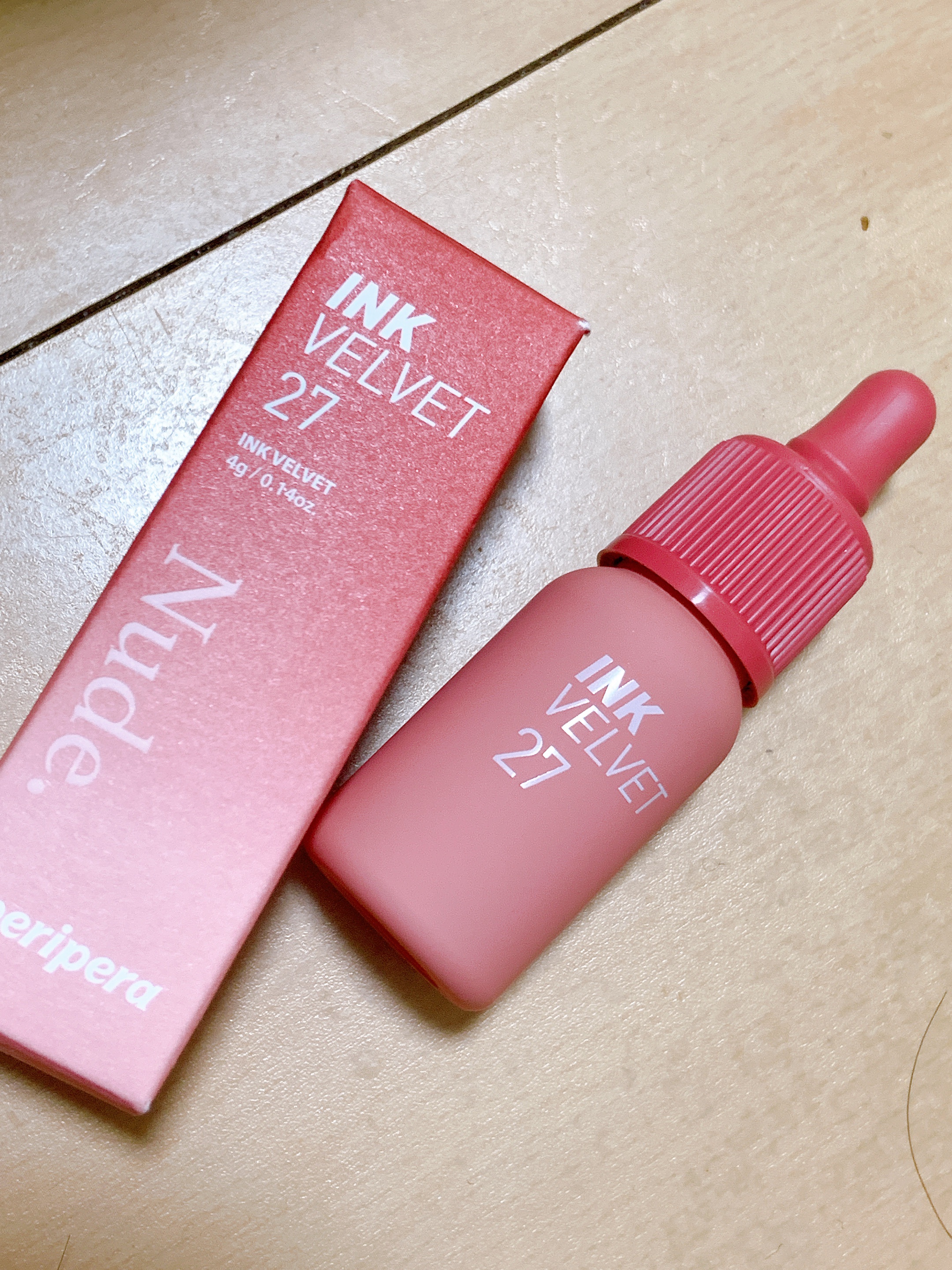 インク ベルベット 27 ストロベリー ヌード(STRAWBERRY NUDE)/PERIPERA/口紅を使ったクチコミ（1枚目）