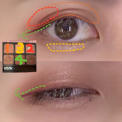 ハート プレイカラーアイズ/ETUDE/アイシャドウパレットを使ったクチコミ(4枚目)