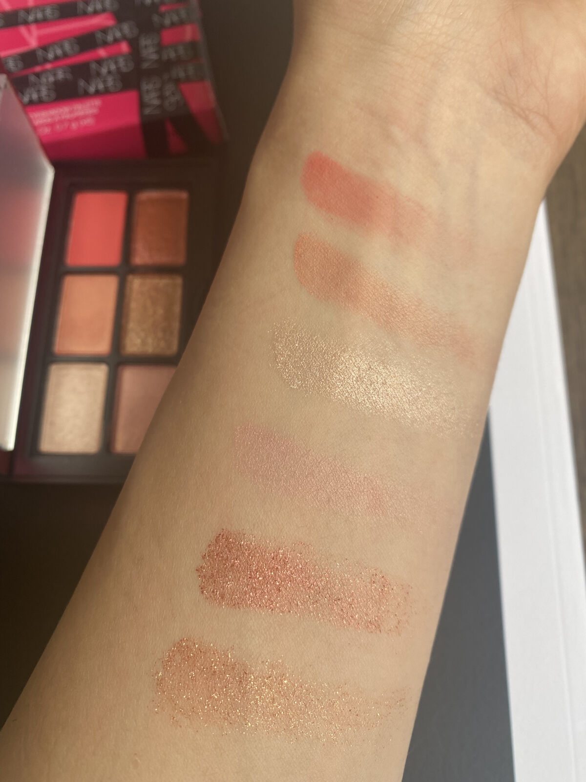 アンラップド ミニアイシャドーパレット ORGASM /NARS/アイシャドウパレットを使ったクチコミ（2枚目）