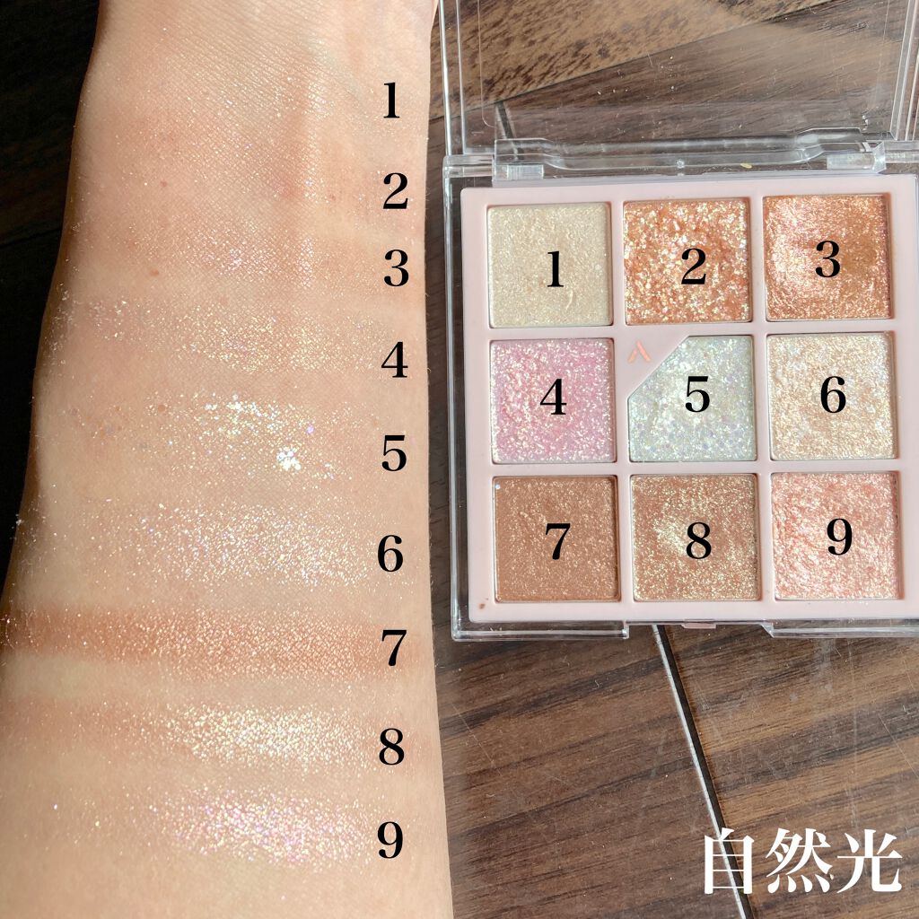 グリッターペディアアイパレット N°1オールオブグリッター/unleashia/アイシャドウパレットを使ったクチコミ（3枚目）