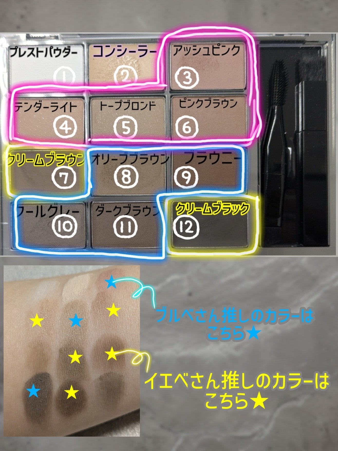 ソフトドローイングブロウパレット/wakemake/パウダーアイブロウを使ったクチコミ(4枚目)