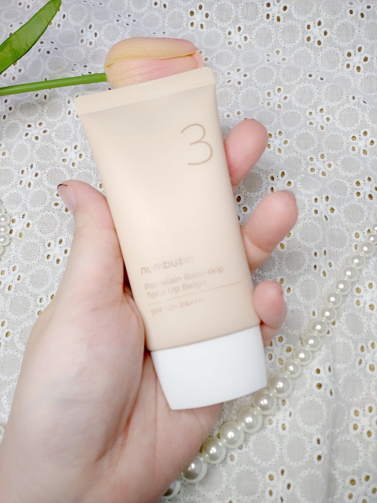 3番 ノーファンデ陶器肌トーンアップクリーム/numbuzin/化粧下地を使ったクチコミ(2枚目)