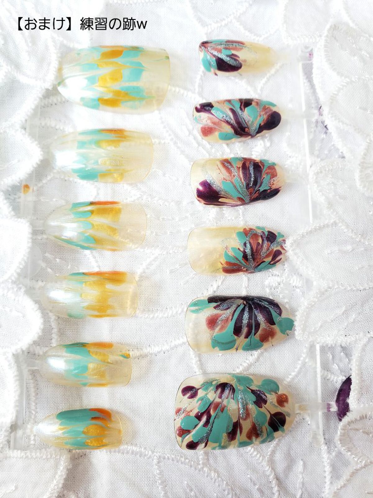 土木系おねいさん on LIPS 「以前からやってみたかった、ピーコックネイルに挑戦!デザインは-..」(8枚目)