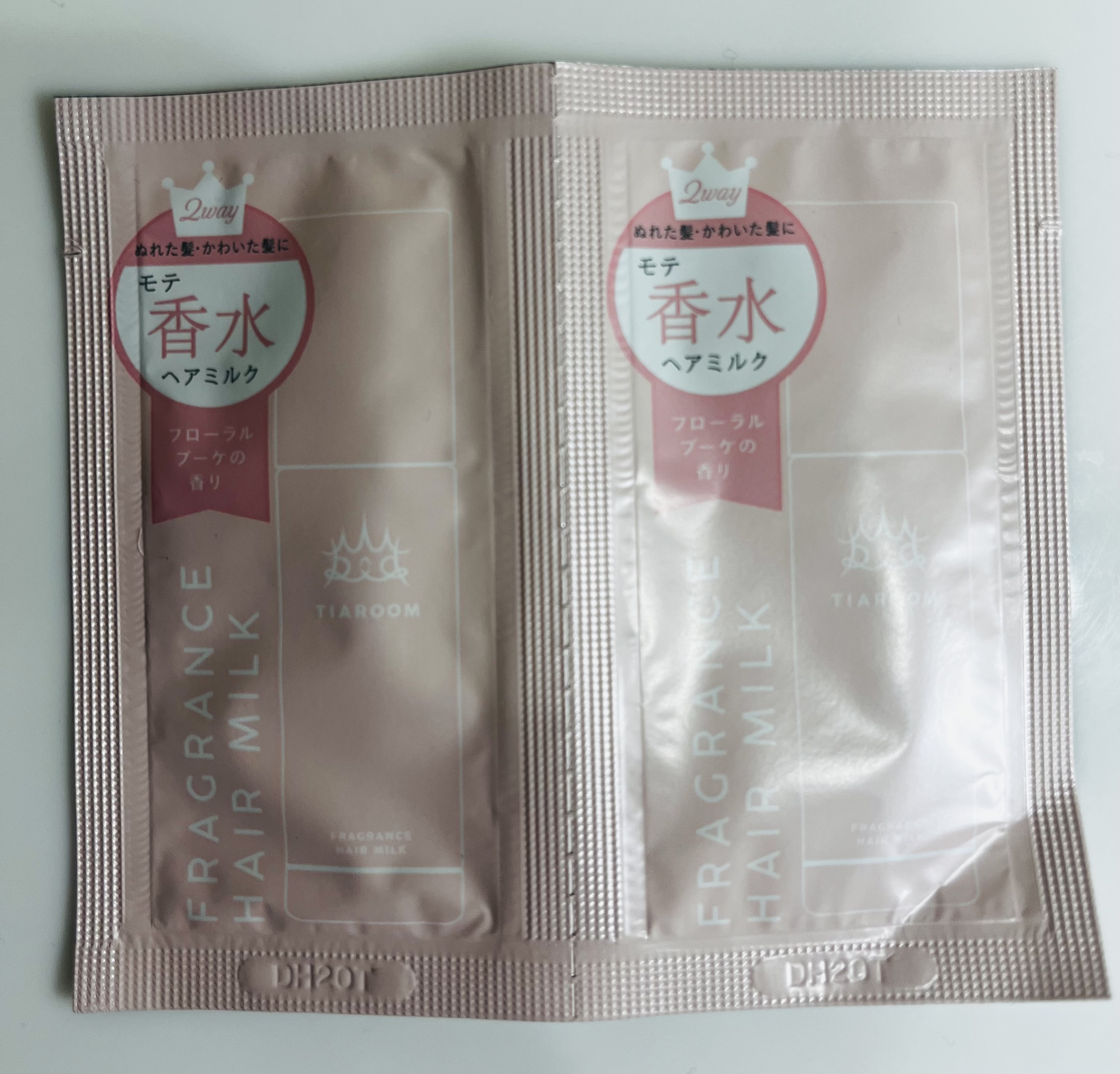 フレグランスヘアミルク フローラルブーケ サシェ 3mL＋3mL/TIAROOM/ヘアミルクを使ったクチコミ（1枚目）