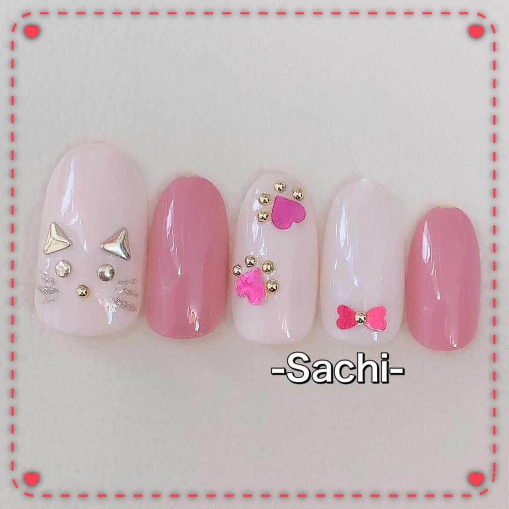 カラフルネイルズ 98 スウィートコーラル/キャンメイク/マニキュアを使ったクチコミ（2枚目）