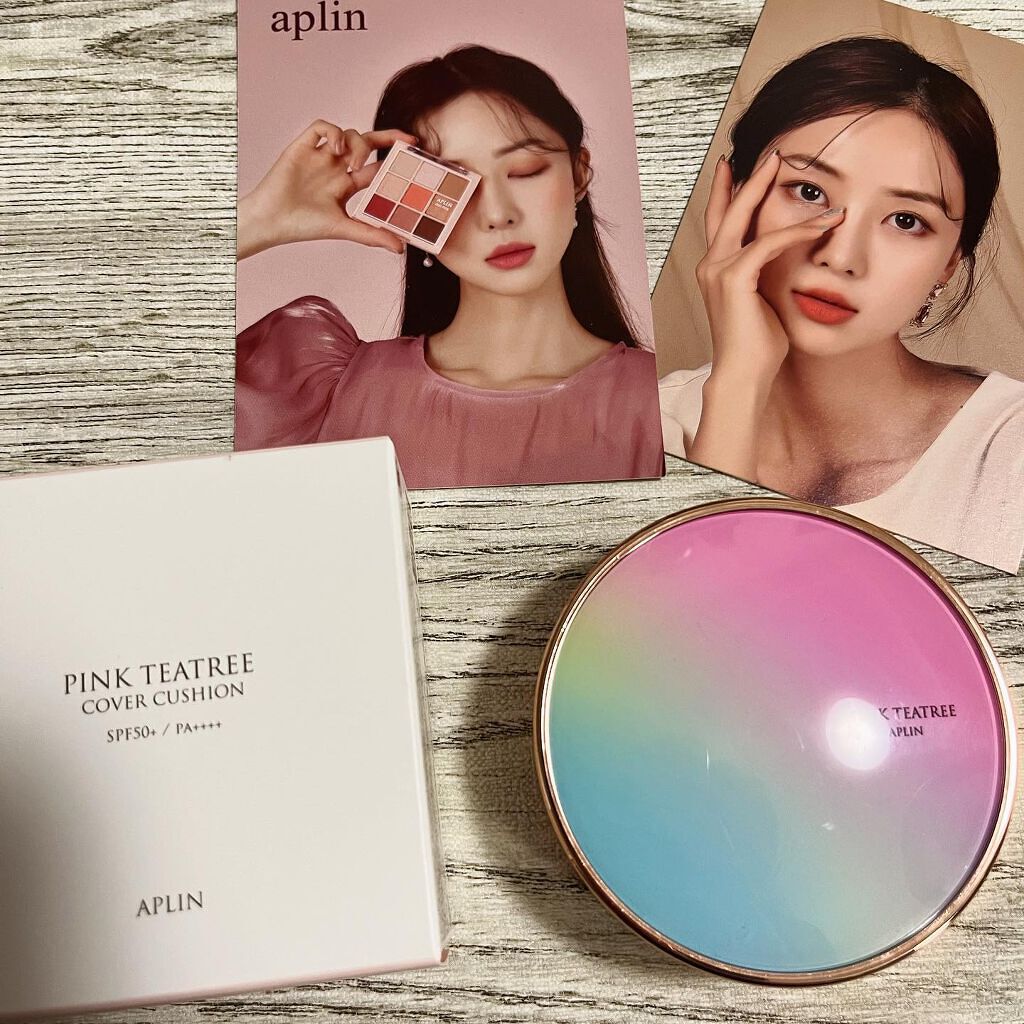 ピンクティーツリーカバークッション/APLIN/クッションファンデーションを使ったクチコミ（2枚目）