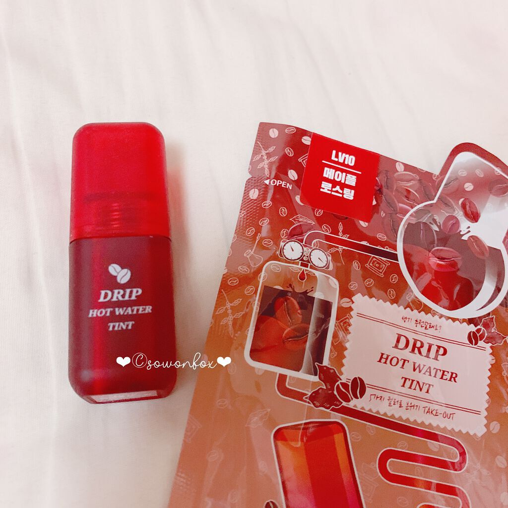 ドリップホットウォーターティント/BLACK ROUGE/リップティントを使ったクチコミ(8枚目)